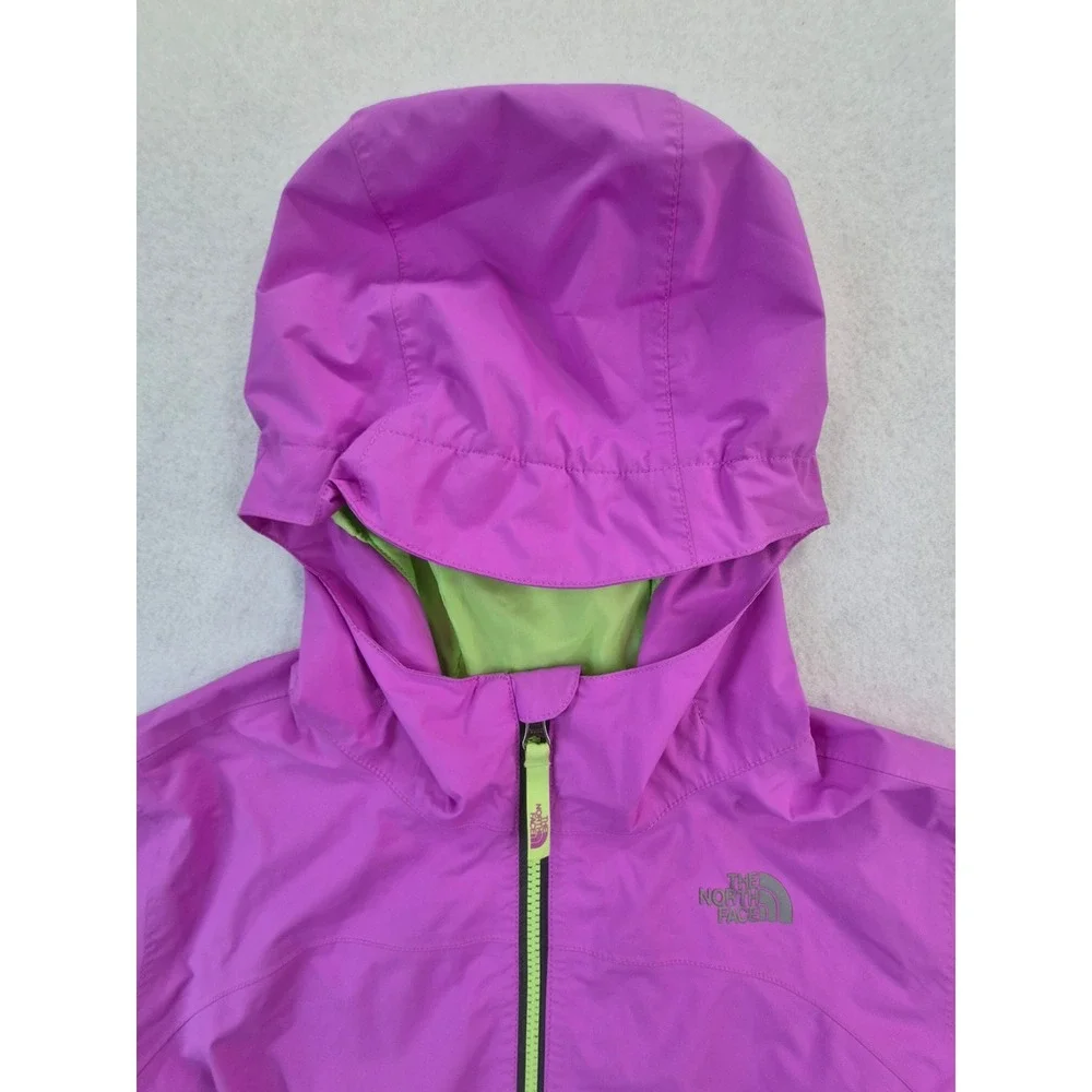 The North Face Resolve Hooded Rain Jacket Girls XL Purple Black